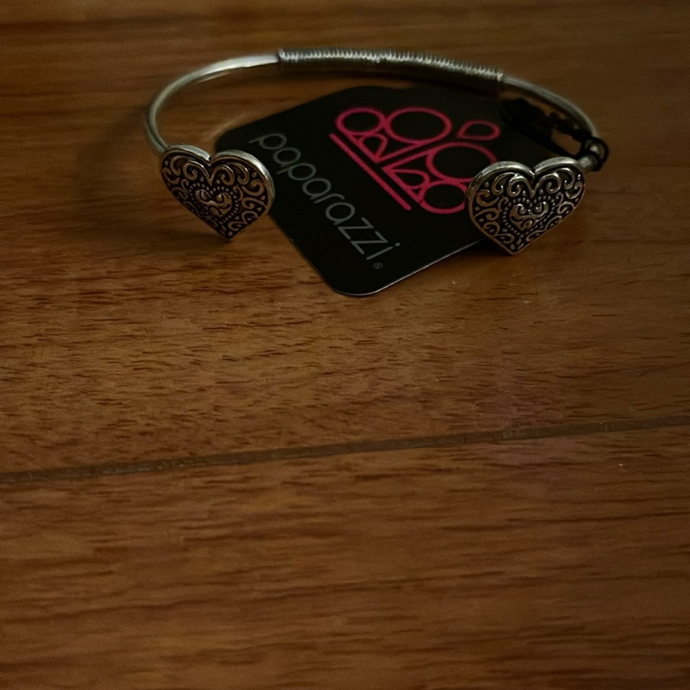 Silver heart bracelet